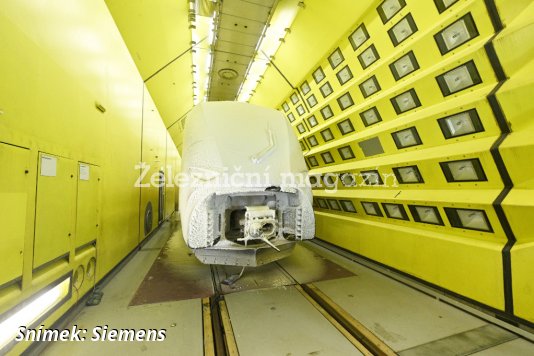 Railjet M v klimatické komoře ve Vídni